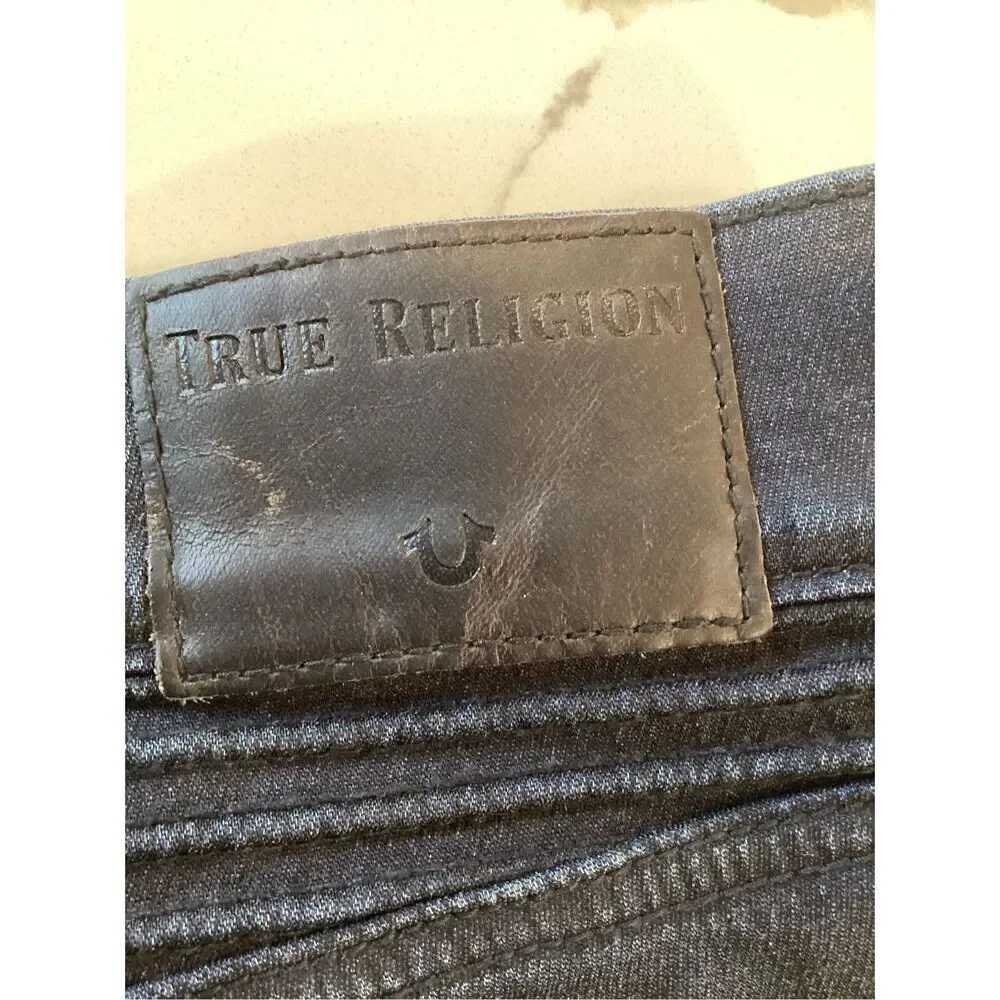 True Religion Mens Geno Moto Shorts Sz 42 Relaxed Slim Stretch 14” Inseam
